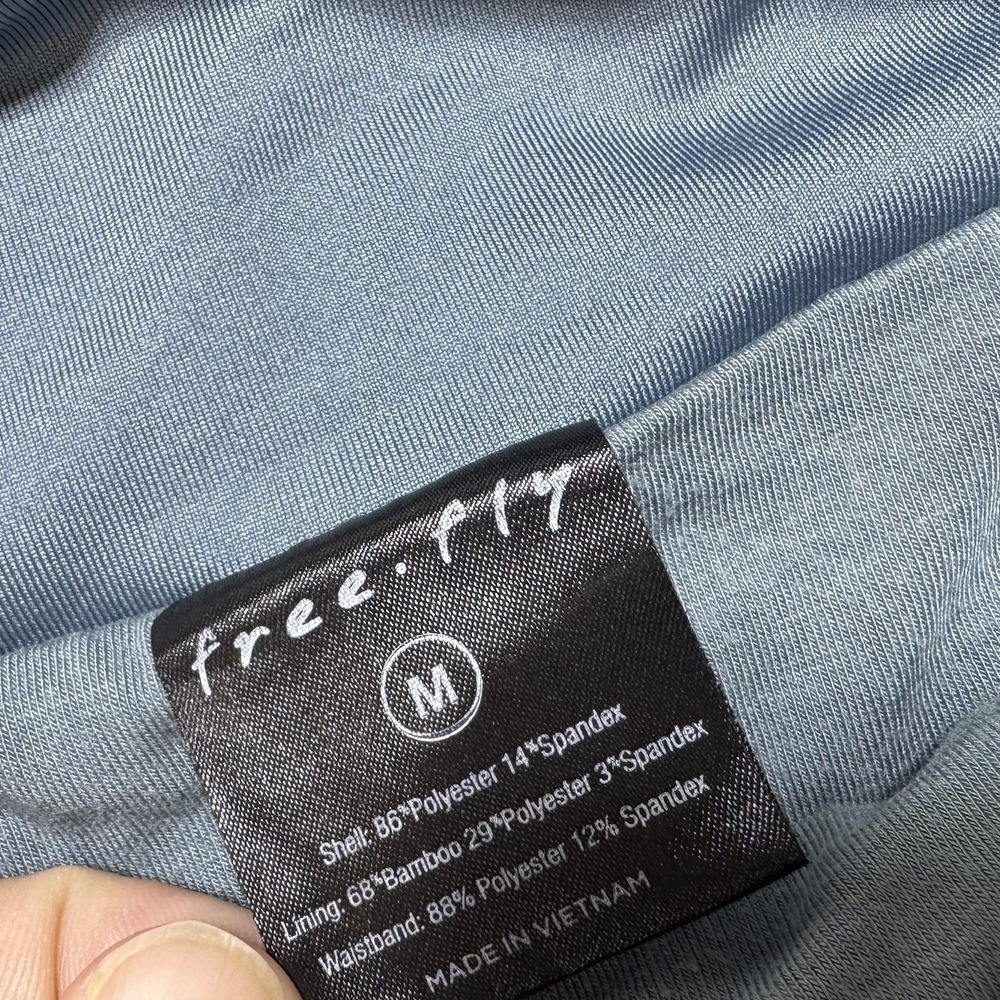 Free Fly Bamboo Lined Built In Brief Athletic Short Women's M Blue Running Gym - Picture 2 of 6